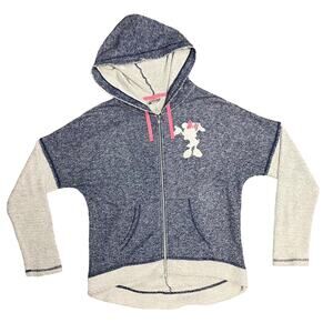 Disney Parks Original Minnie Mouse Blue Zip Up Jacket Size Medium